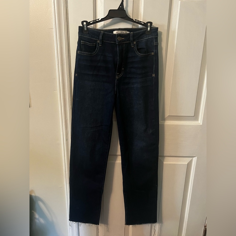 HIDDEN Cropped Straight Leg Jeans
